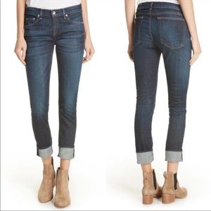 Rag & Bone Dre Jean Sz 28 Women’s Slim Boyfriend Ida Dark Wash Indigo Blue